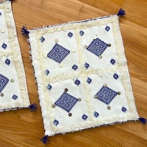 Moroccan Handira Set of Two Pillows
